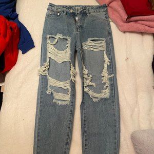 adika ripped mom jeans